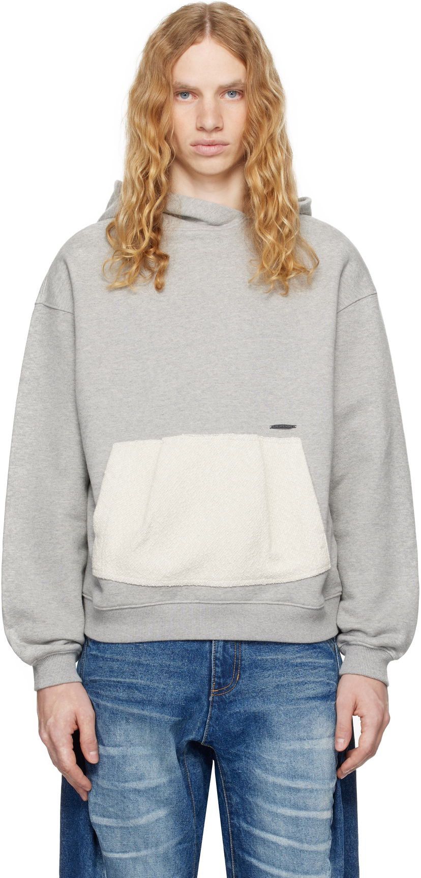 Світшоти ADER ERROR Product. 37 Fleece Pocket Hoodie Сірий | BN01FWHD0106GR