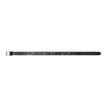 Ремені Carhartt WIP Black Studded Script Belt чорний | I034422_6, 1