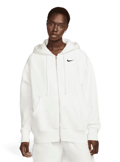 Світшоти Nike Phoenix Fleece Oversized Full-Zip Hoodie білий | DQ5758-133