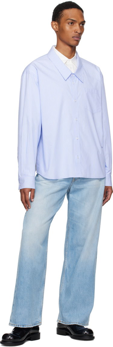 Сорочка We11done We11done Striped Layered Shirt Синій | WD-SH2-25-182-M-BL, 4