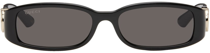 Сонцезахисні окуляри Gucci Black Rectangular Frame Sunglasses чорний | GG1661S-001