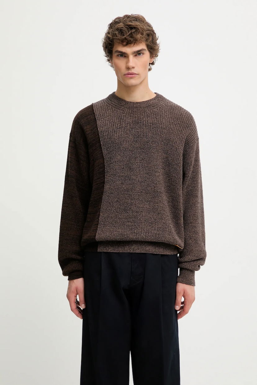Cветр Aries Aries Fisherman Panelled Sweater Коричневий | AR2004504