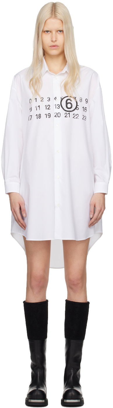 плаття Maison Margiela MM6 Numeric Minidress білий | S52CT0780 S47294