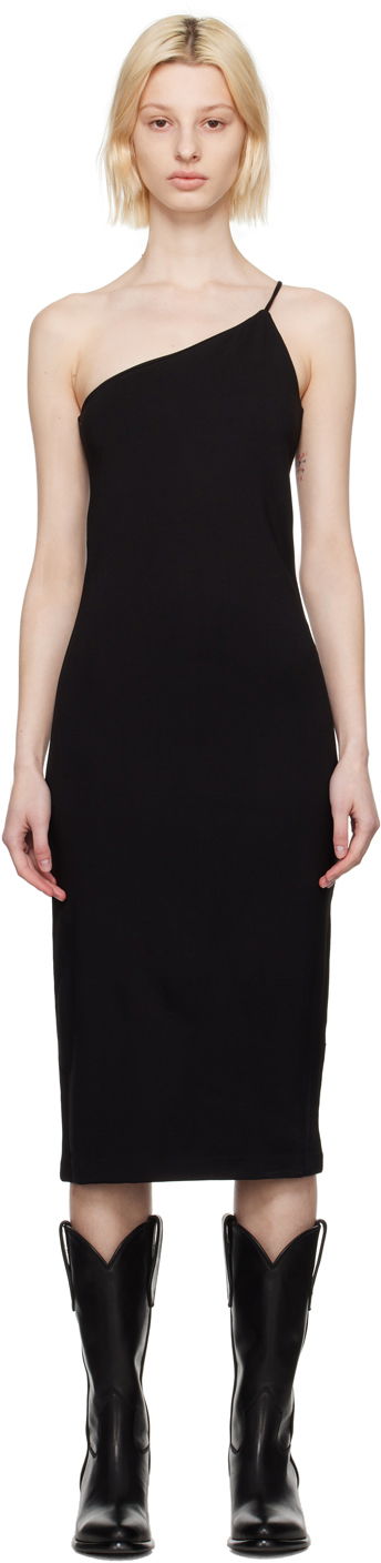 плаття rag & bone rag & bone Irina One-Shoulder Midi Dress чорний | WAC23P3004LC04