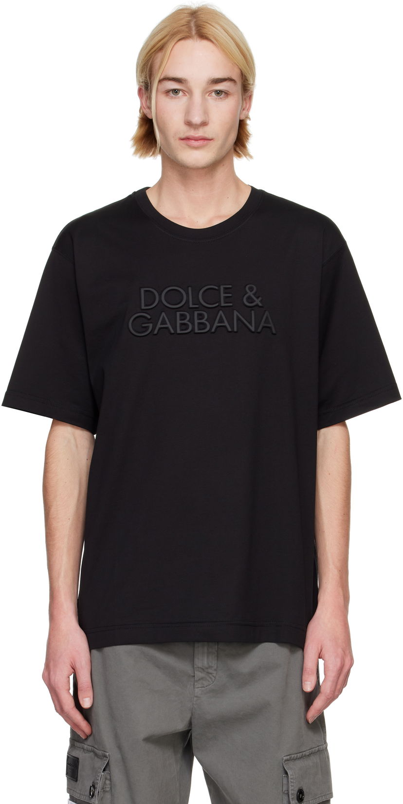 Футболка Dolce & Gabbana Dolce&Gabbana Cotton T-Shirt with Logo чорний | G8PN9ZG7NWN