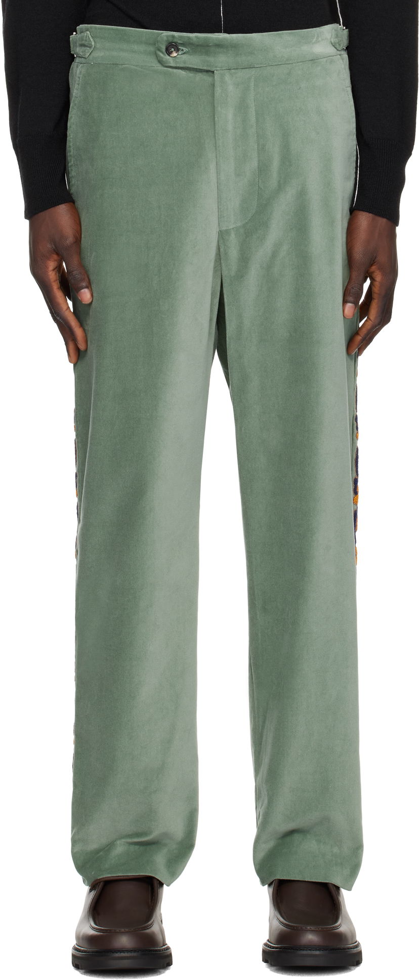 Штани Bode Bode Oberon Floral Trousers Зелений | MRF24BT038