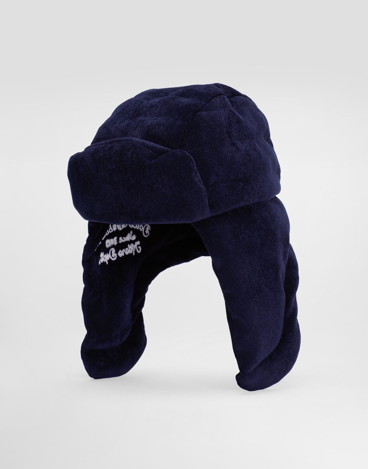 Капелюх Dolce & Gabbana Dolce & Gabbana Corduroy Trapper Hat темно-синій | LB5H64FUEFOB3895, 0