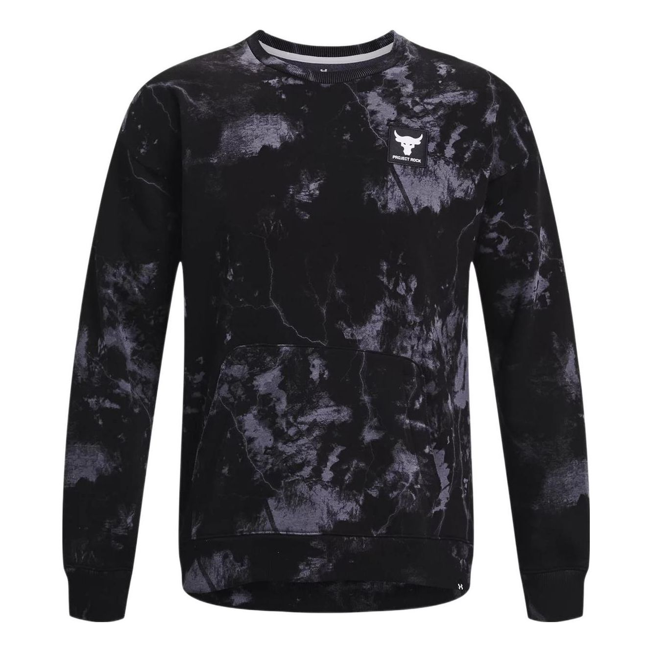 Світшоти Under Armour Project Rock Rival Fleece Disrupt Printed Crew Sweatshirt чорний | 1373566-001, 0
