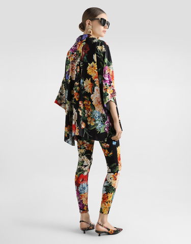 Штани Dolce & Gabbana Dolce & Gabbana Charmeuse Flower Bouquet-Print Pants чорний | FTCQ4TFSA7WHN5PC, 2