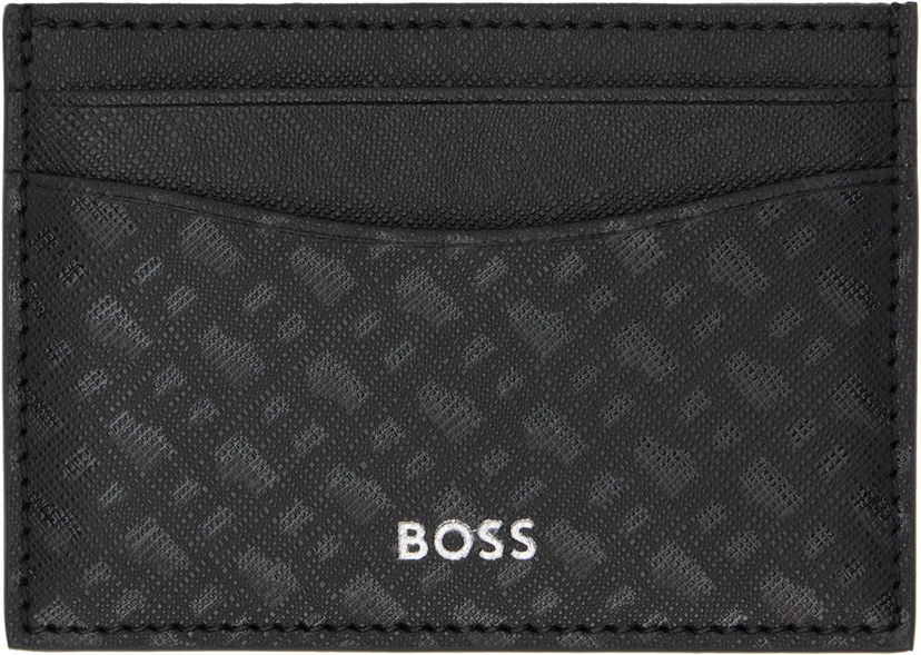 Гаманець BOSS Saffiano Leather Card Holder чорний | 50542389