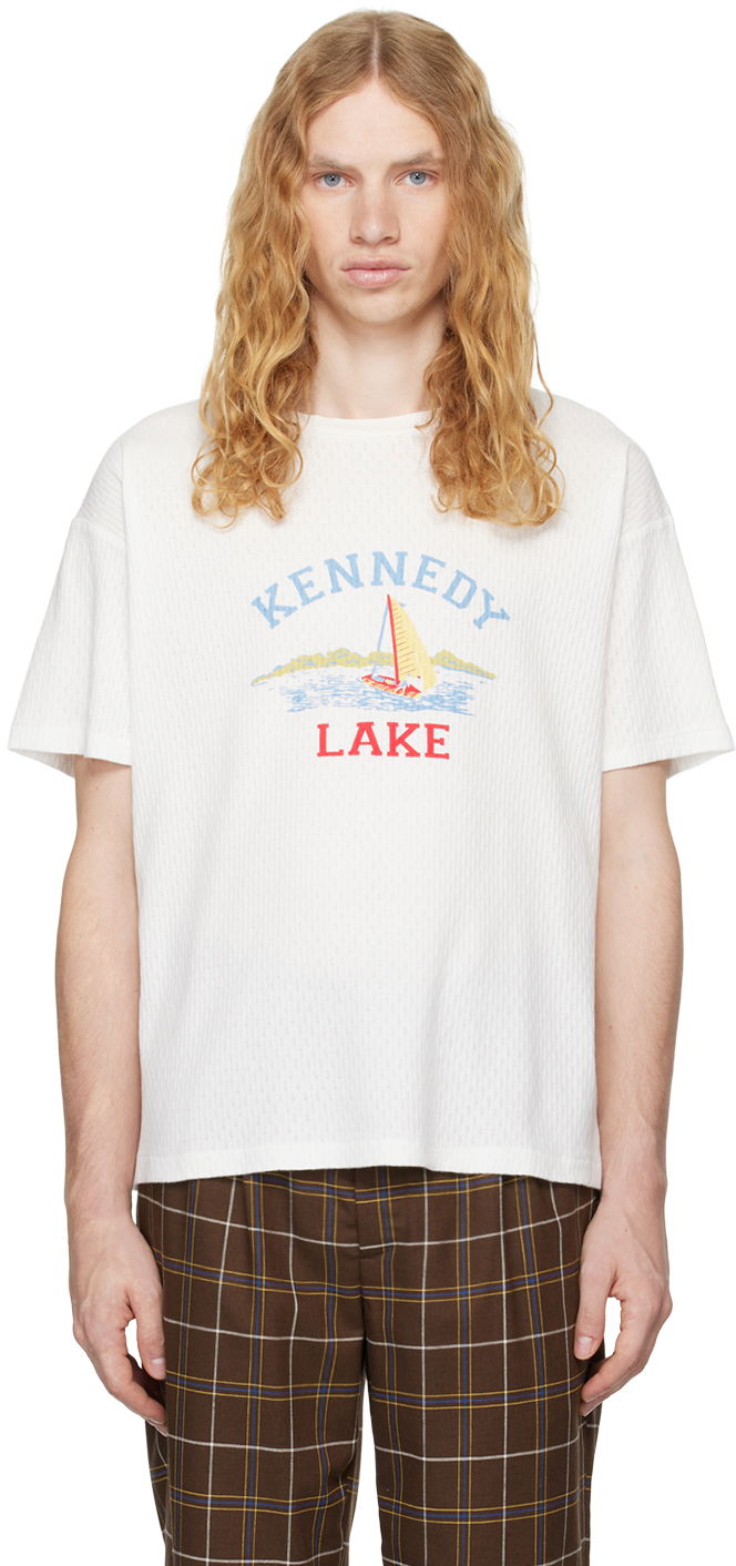 Футболка Bode Kennedy Lake Graphic Print T-Shirt білий | MRF24CS010
