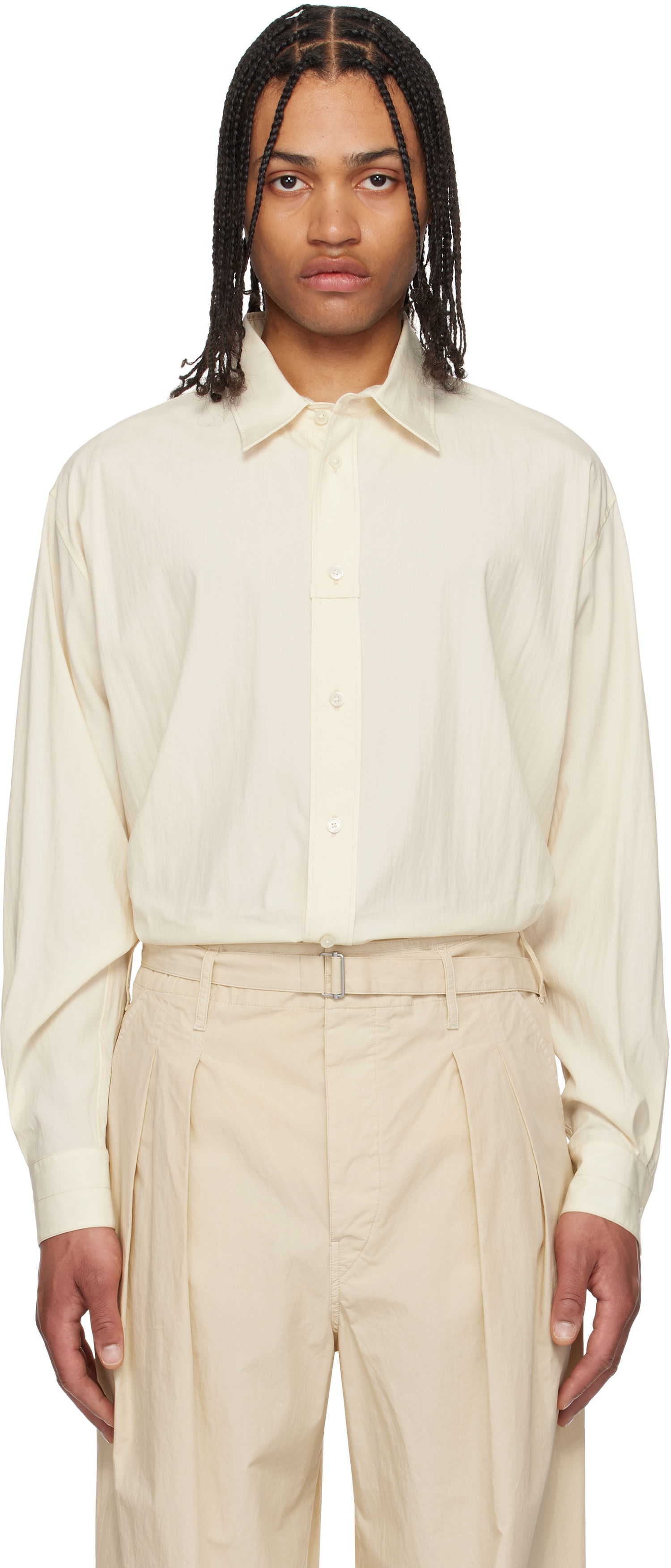 Сорочка LEMAIRE Lemaire Loop Button-Up Shirt бежевий | SH1169 LF1370, 0