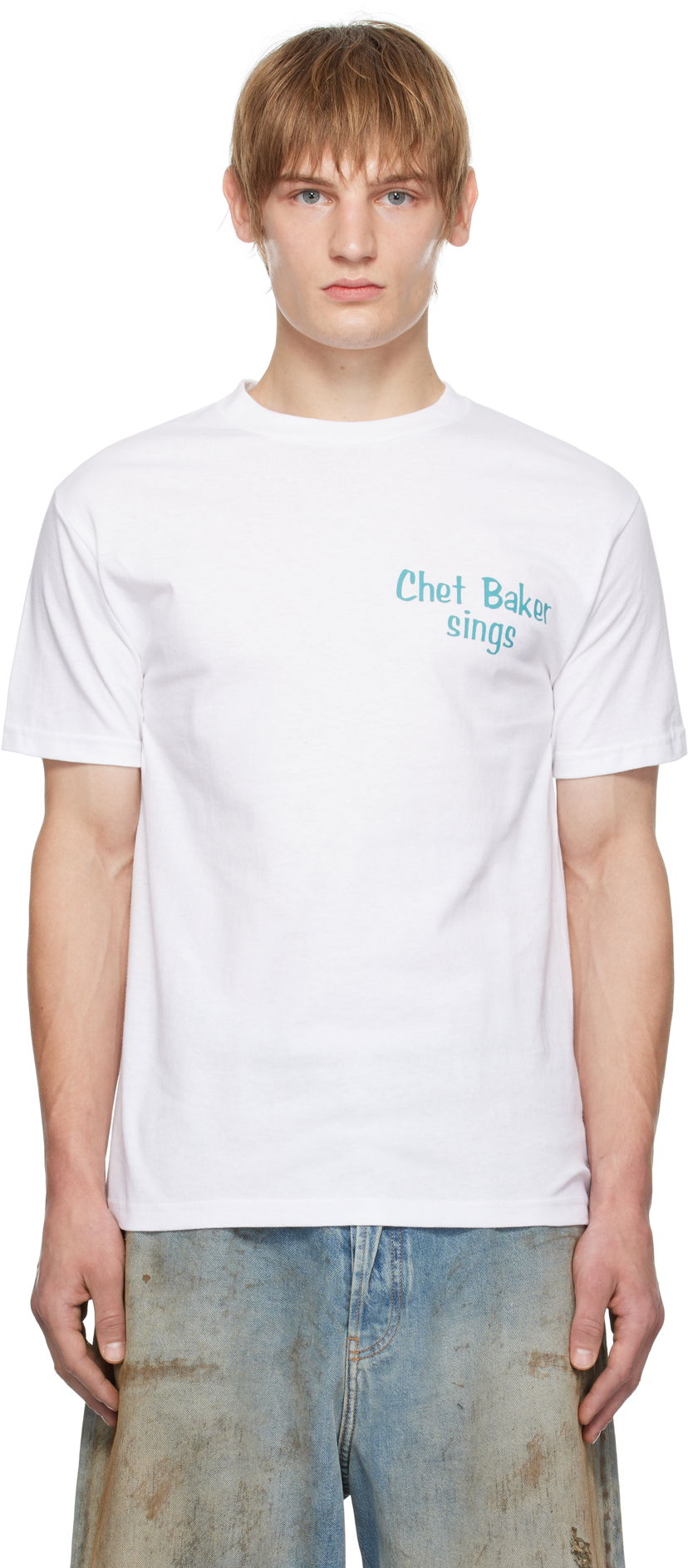Футболка WACKO MARIA 'Chet Baker' Print T-Shirt білий | CHETBAKER-WM-TEE01