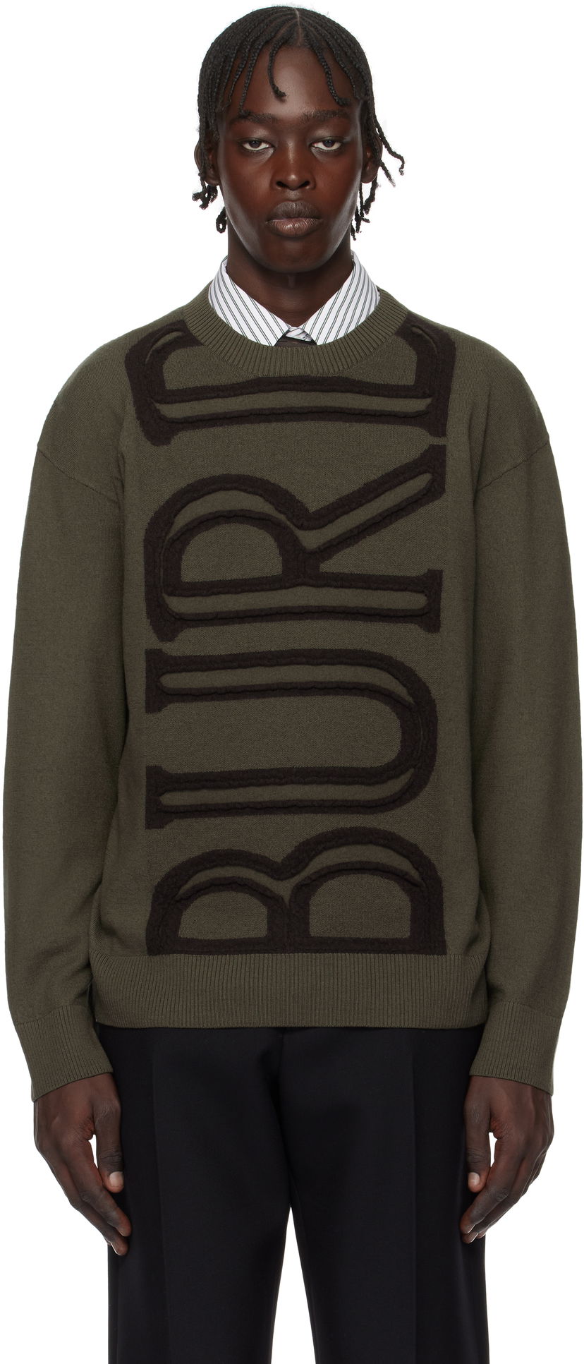 Cветр Burberry Wool Logo Sweater Зелений | 8101719
