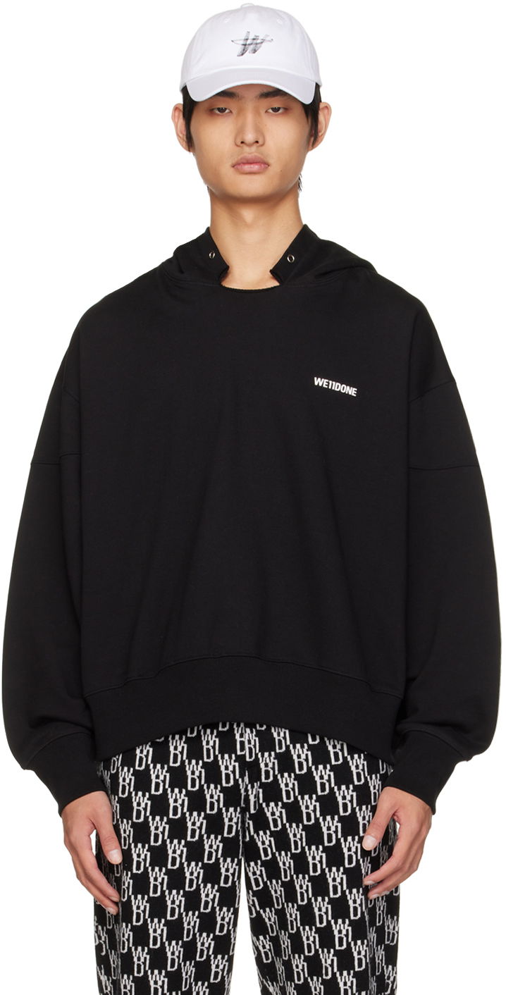 Світшоти We11done We11done Signature Hoodie чорний | WD-TH3-22-867-U-BK