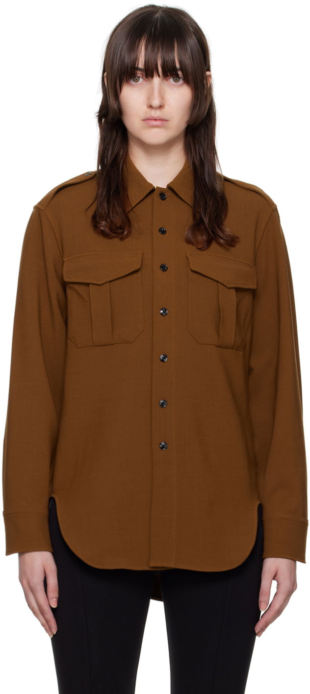 Сорочка rag & bone Howie Military Shirt Коричневий | WAW22FA055KJ55