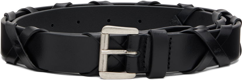 Ремені Ann Demeulemeester Ann Demeulemeester Madde Crossover Leather Belt чорний | 2520-W-BE27-LT128-099