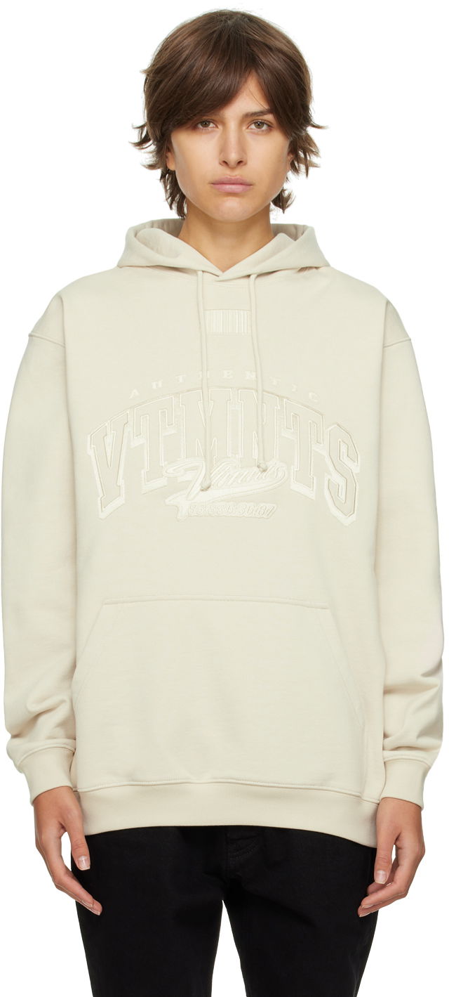 Світшоти VETEMENTS VTMNTS College Hoodie бежевий | VL14HD300O