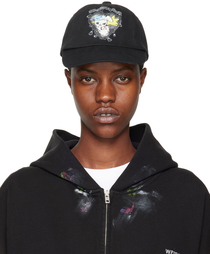 Кепка We11done Character Print Cap чорний | WD-AH0-24-402-U-BK