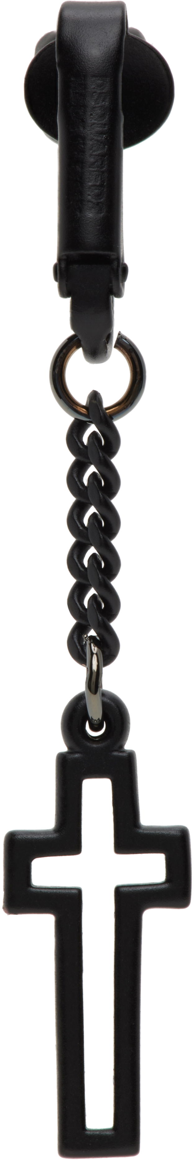 Брелоки DSQUARED2 Dsquared2 Clip-On Cross Earring чорний | ERM0064_37208163_2124