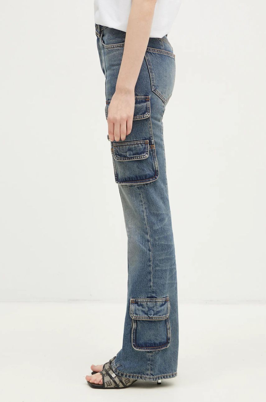 Джинси Fiorucci Multipocket Flared High Waist Jeans Синій | U01FMDJE083DN01DN02, 1