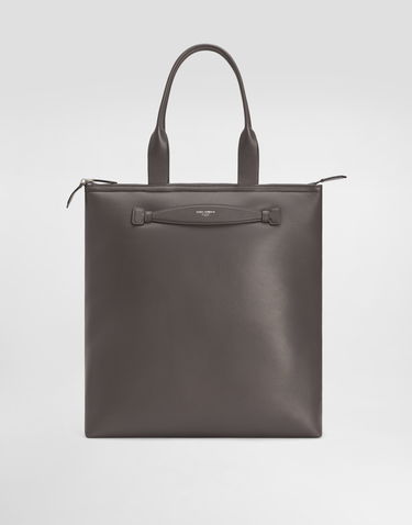 сумка-тоут Dolce & Gabbana Dolce & Gabbana Nappa Leather Shopper Сірий | BM2415AF98480730, 0