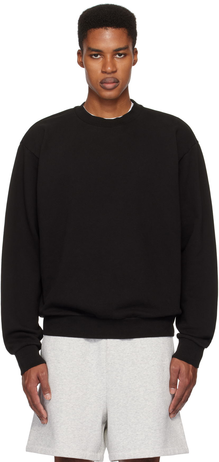 Світшоти SKIMS Terry Classic Crewneck Sweatshirt чорний | PL-PLO-6410M