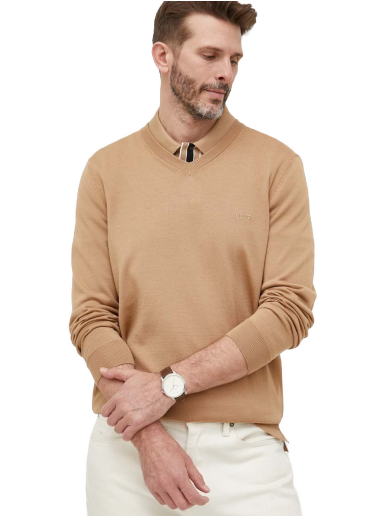 Cветр BOSS Sweater бежевий | 50476363