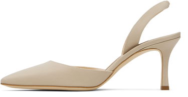 Аксесуари Manolo Blahnik Manolo Blahnik Carolyne 70 Slingback Heeled Sandals бежевий | 225-1891, 2
