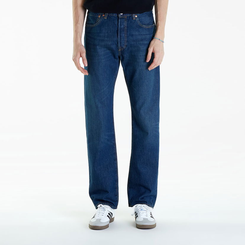 Штани і джинси Levi's Pánské džíny ® 501® Original Jeans Modrá темно-синій | 00501-3522