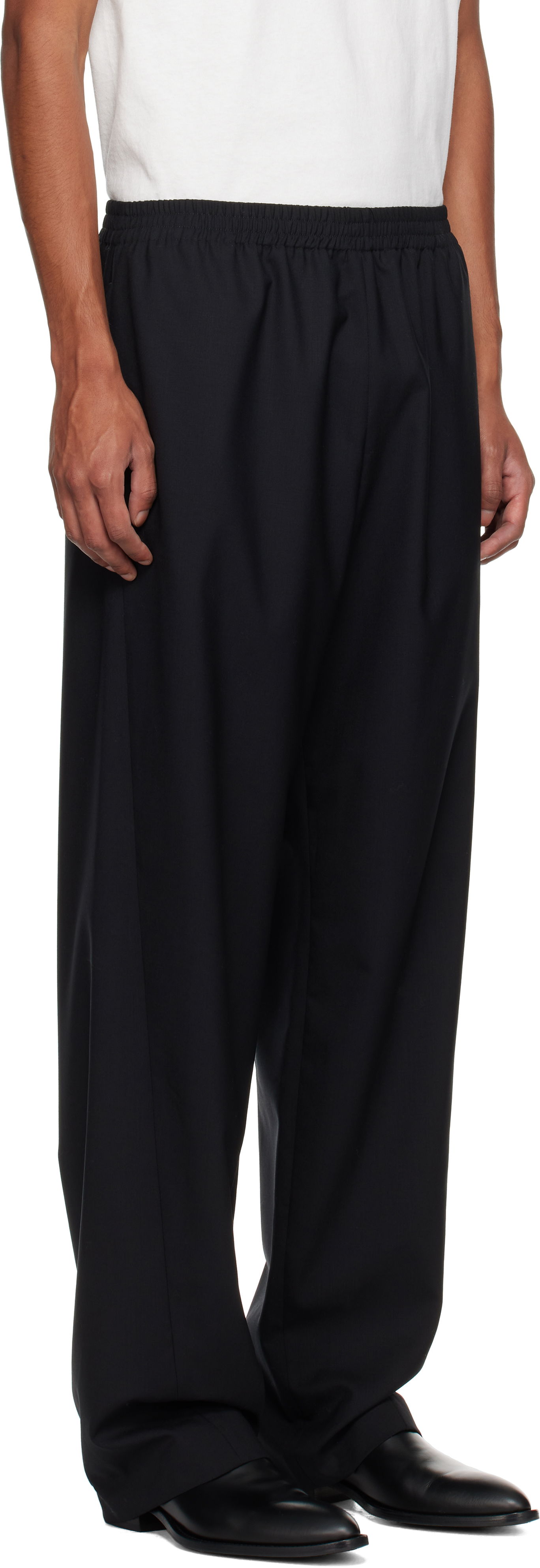 Штани The Row Konan Elastic Waist Trousers чорний | 803-W3464, 1