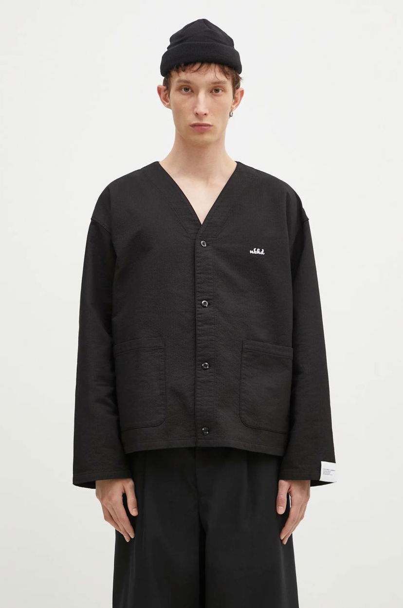 Cветр Neighborhood NEIGHBORHOOD Regular Fit V-Neck Cardigan чорний | 242SPNH.SHM05