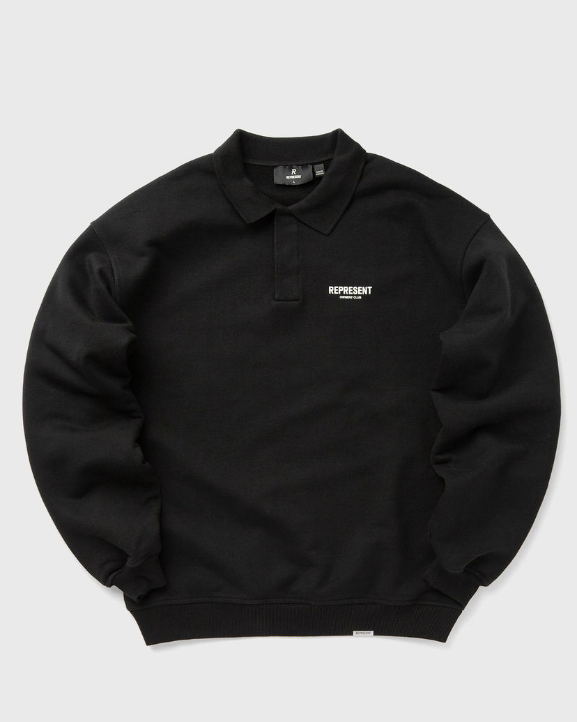 Світшоти Represent Clo REPRESENT OWNERS CLUB LS POLO SWEAT чорний | OCM41117-001
