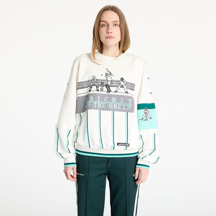 Cветр adidas Originals Retro Sports Cricket-Inspired Crew Sweatshirt білий | KA4386