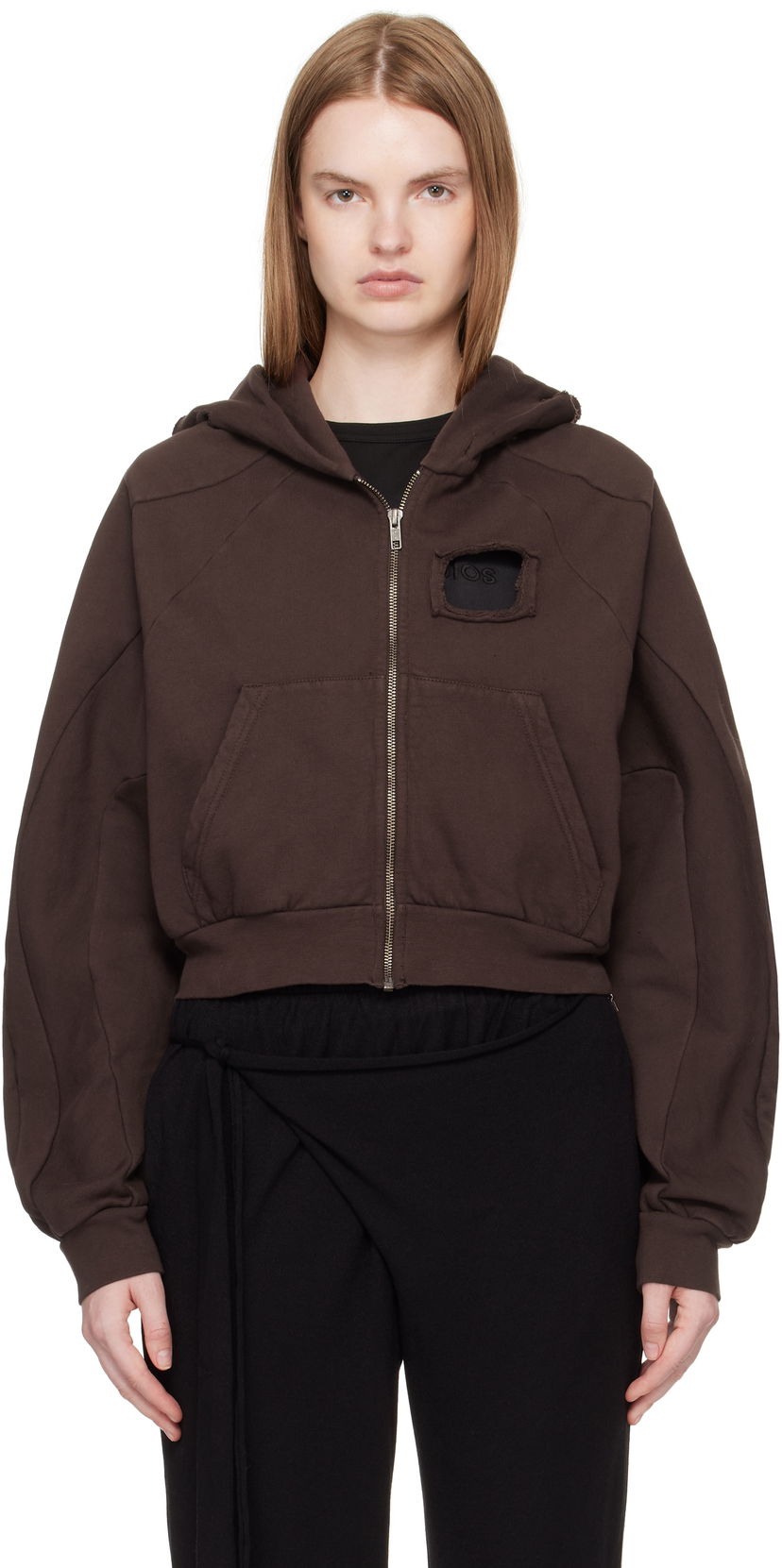 Світшоти Ottolinger Ottolinger Distressed Zip Hoodie Коричневий | 115-600415-02