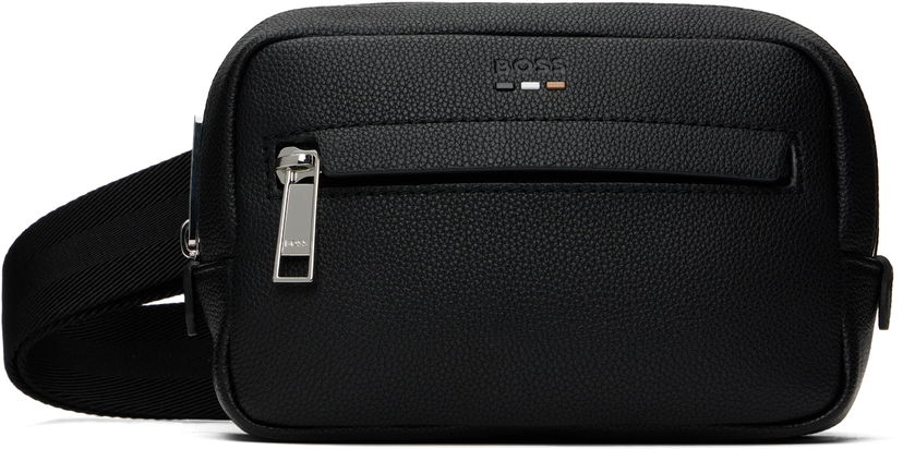 Поясна сумка BOSS BOSS Pebble-Grained Faux-Leather Belt Bag чорний | 50548019