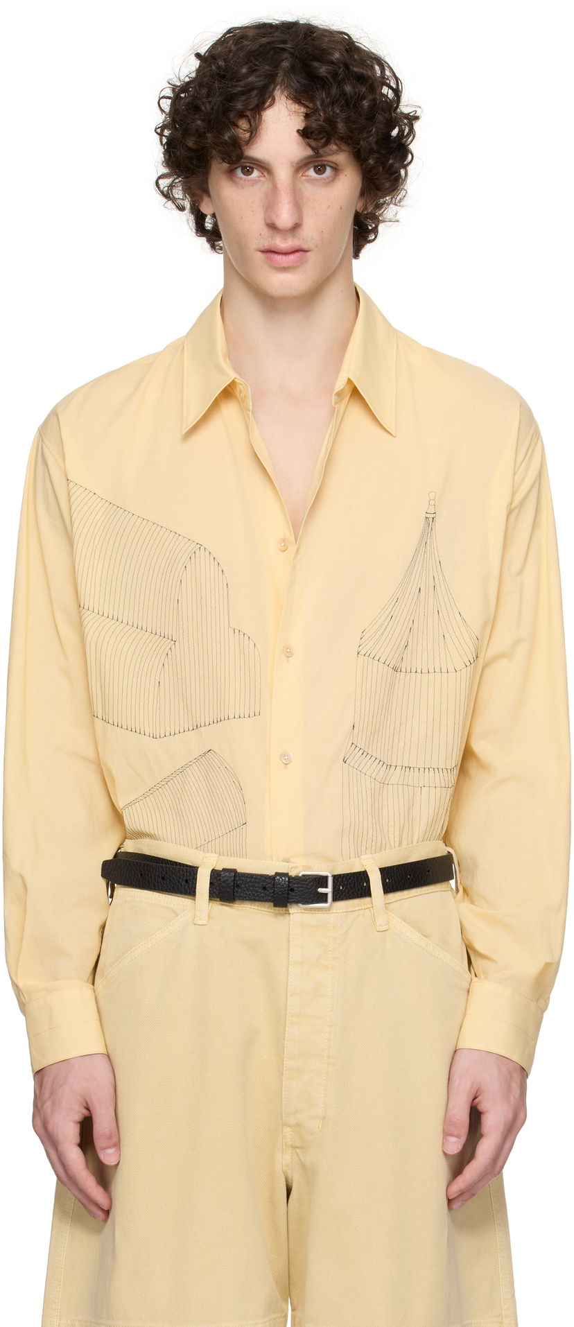 Сорочка LEMAIRE Lemaire Philippe Weisbecker Relaxed Shirt Жовтий | SH1164 LF1389