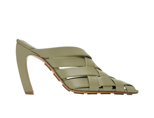 Кросівки та взуття Bottega Veneta Alfie Mules "Khaki" Зелений | 740262 V00T0