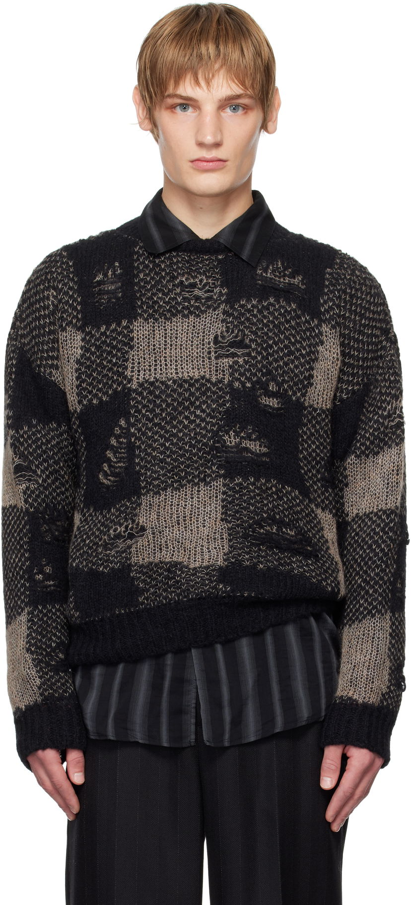 Cветр OUR LEGACY Sonar Roundneck Sweater чорний | M4243SBD