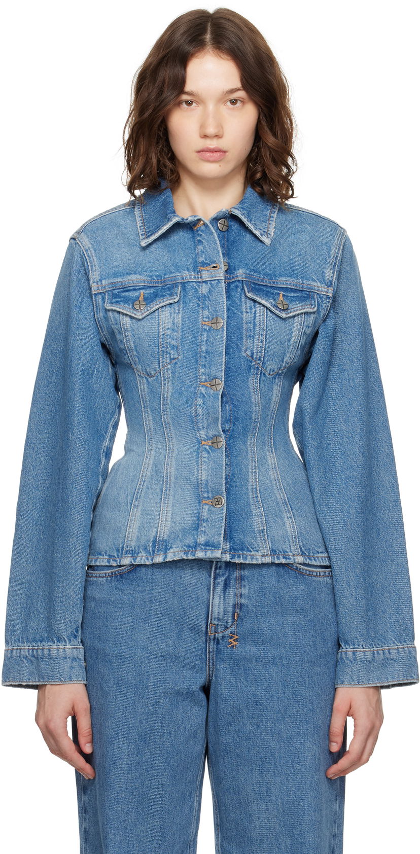 Куртка Ksubi Cinched Crop Tru Vintage Denim Jacket Синій | WPF25JK005