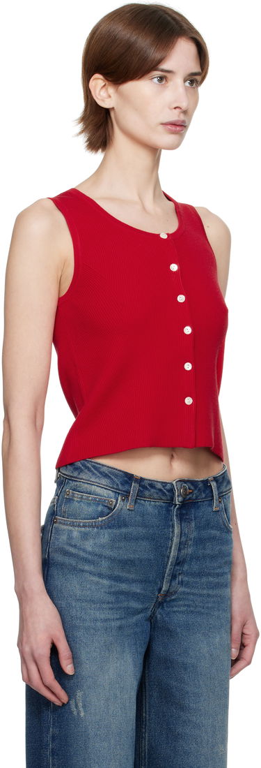 Безрукавка A.P.C. A.P.C. Buttoned Cropped Tank Top Червоний | VIALM-F23410, 1