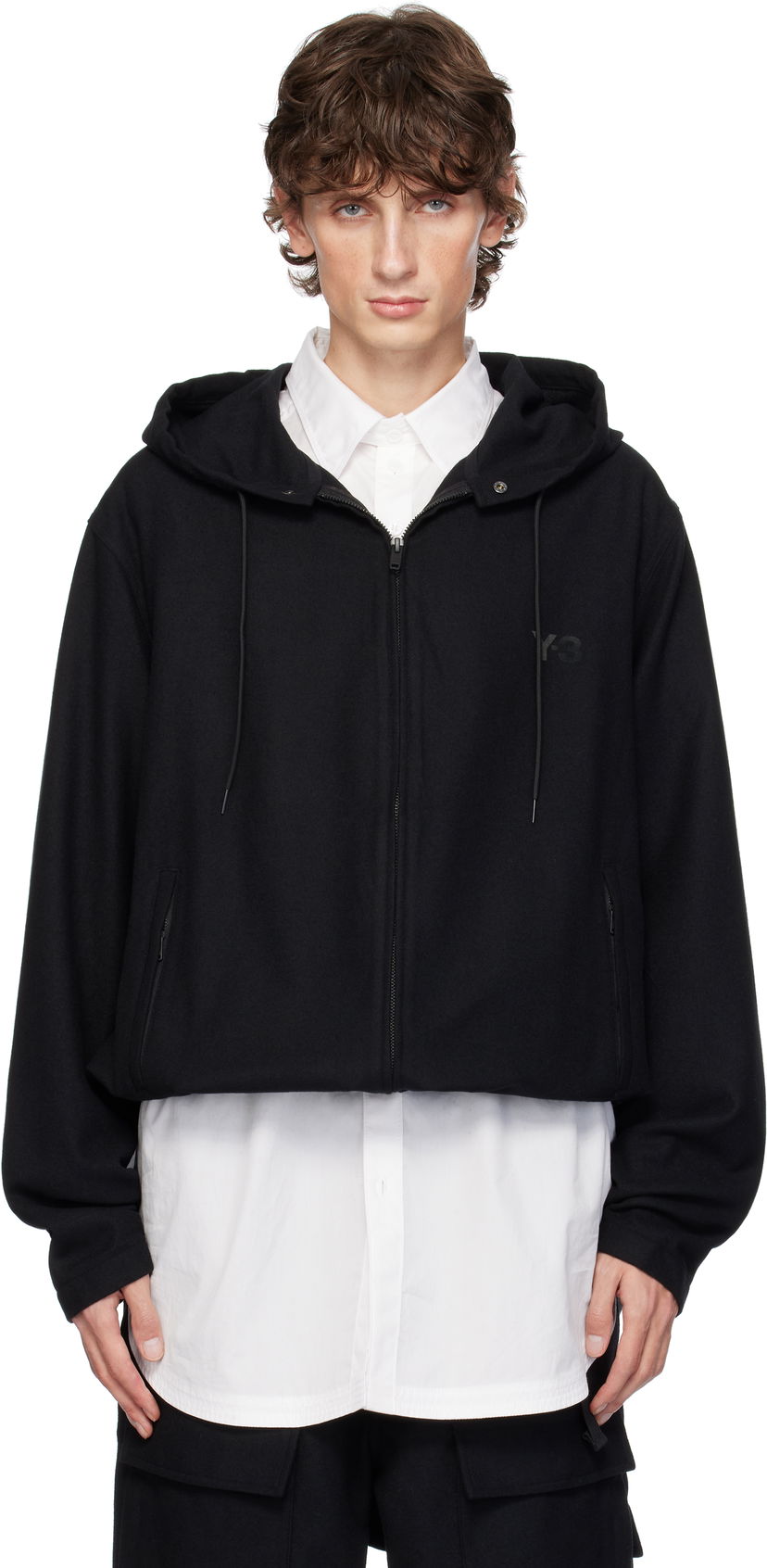 Куртка Y-3 Flannel Hood Jacket чорний | IZ1881