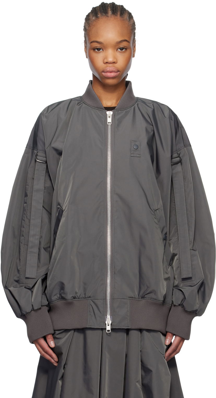 Куртка бомбер Yohji Yamamoto Yohji Yamamoto R-Belted Bomber Jacket Сірий | FT-J54-600