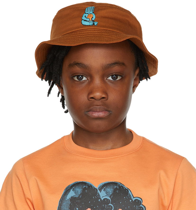Капелюх Brain Dead Brain Dead Bear Brain Bucket Hat Коричневий | BDS21H10002136OR01