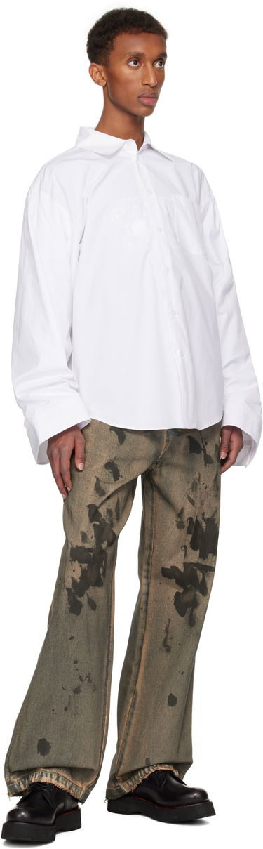 Сорочка We11done We11done Twisted Sleeve Button-Up Shirt білий | WD-SH3-24-110-U-WH, 3
