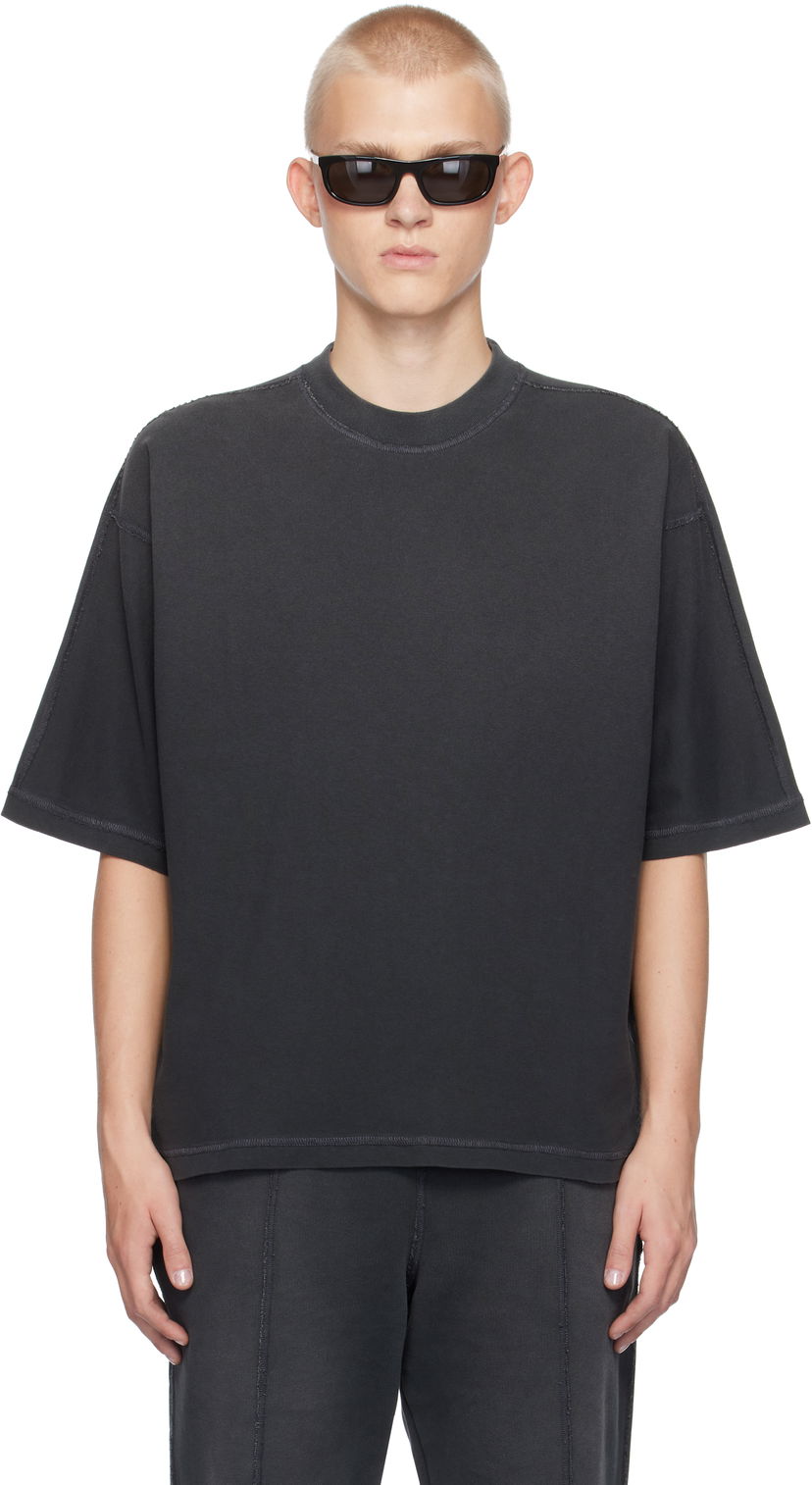 Футболка Represent Clo Represent Black Stepped Hem T-shirt чорний | MLM4206