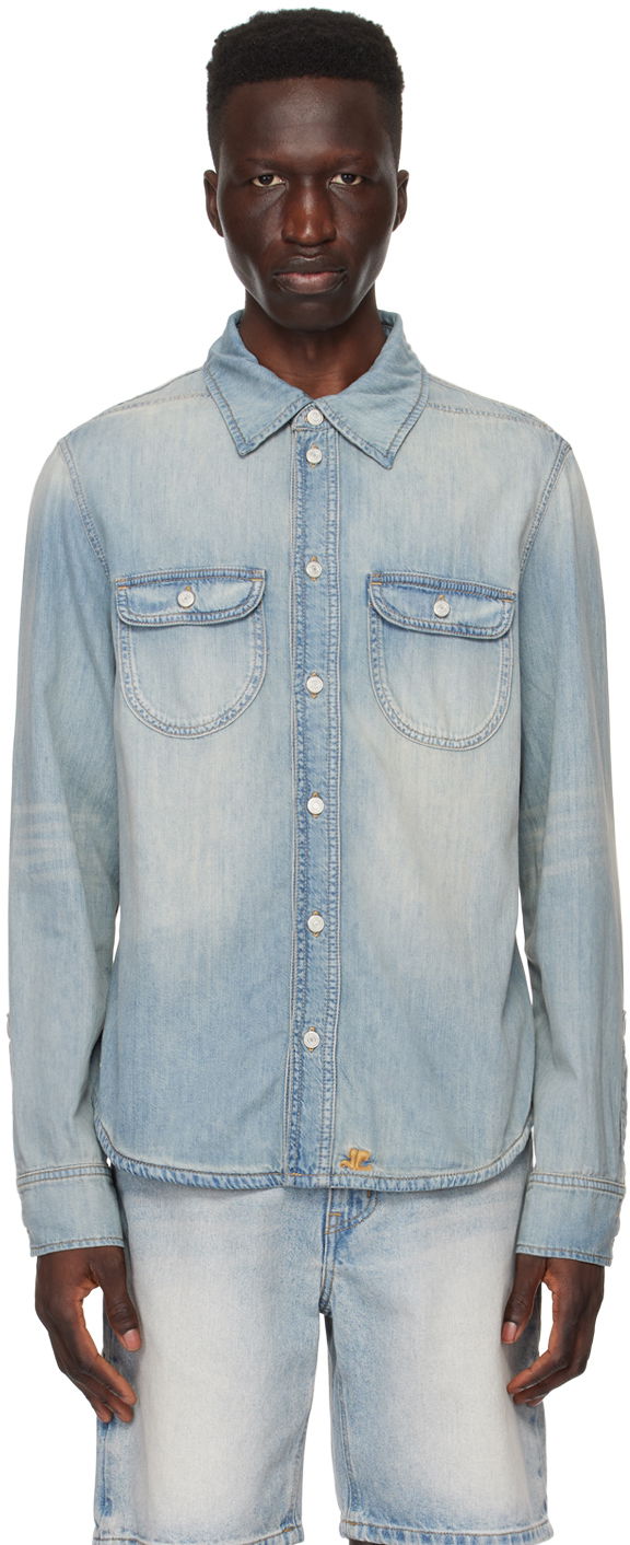Сорочка Courrèges Denim Shirt Синій | 124DCH015CO0102