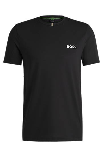Футболка BOSS Moisture-Wicking Active Piqué Tee чорний | 50533794