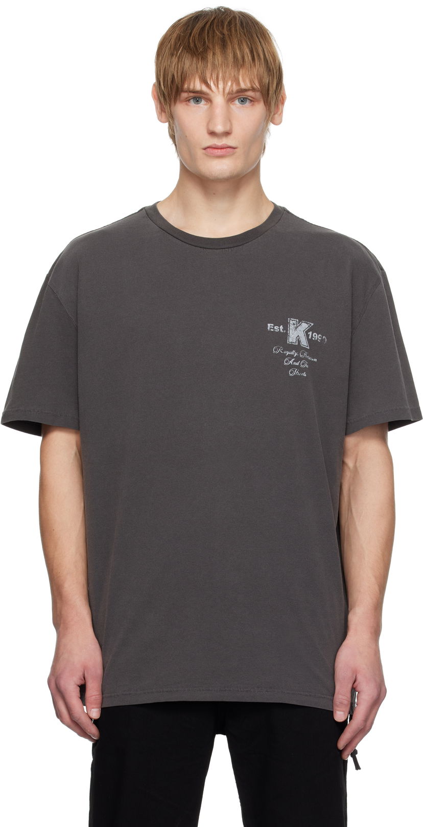 Футболка Ksubi Lock Up Biggie Faded T-Shirt Сірий | MPS25TE004