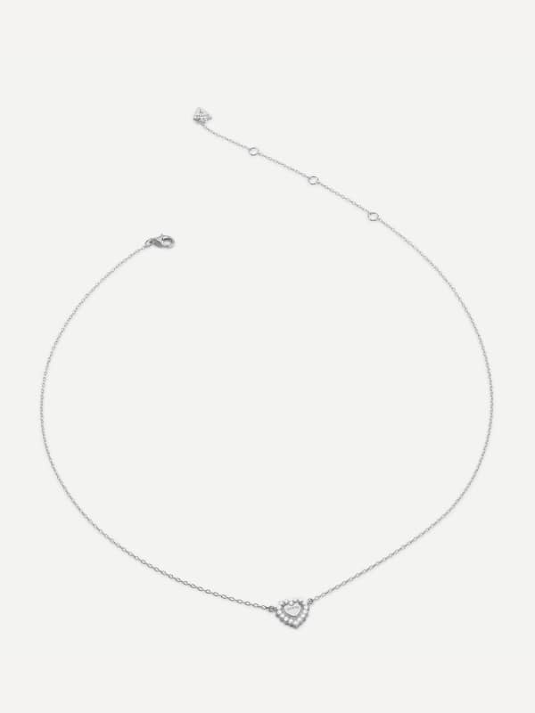 Кольє GUESS Silver Tone Heart Pendant Necklace Металік | JSBN04459JW